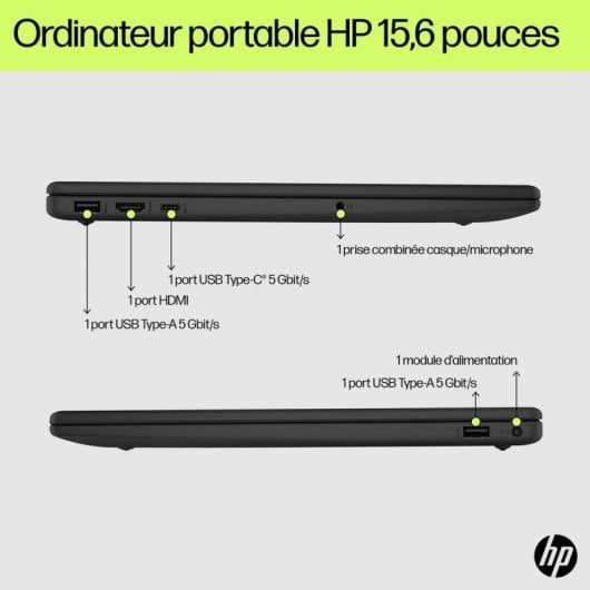 Portable HP 15-fd0092nf 15,6" Intel Core i3-1215U 16GB 512GB SSD UHD Graphics Clavier Français