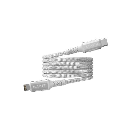 Cavo Havit 6939119077570 Lightning USB C 1 m Argento Bianco 4 mm