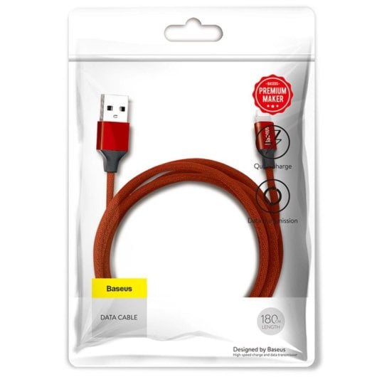 Cavo Baseus Yiven Lightning 1,8 m USB A Maschio Rosso TPE