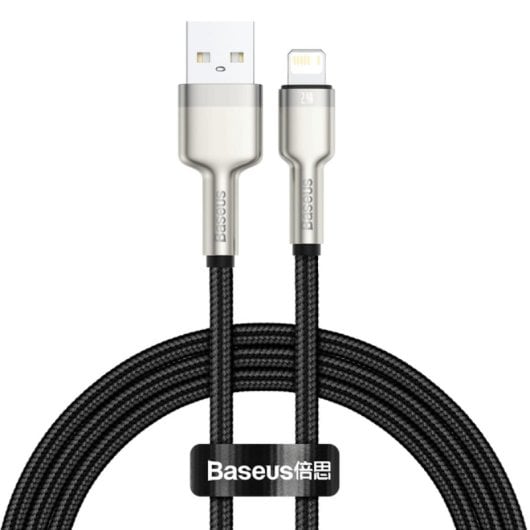 Cable Baseus Cafule 1 m Lightning USB A Macho Negro transferencia 480 Mbps