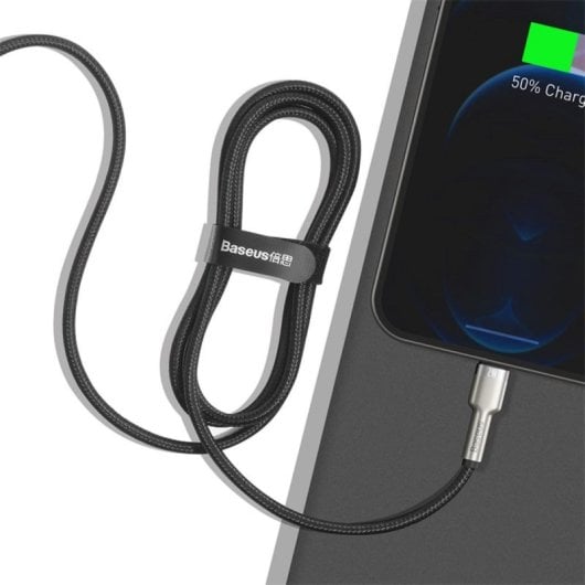 Cable Baseus Cafule 1 m Lightning USB A Macho Negro transferencia 480 Mbps
