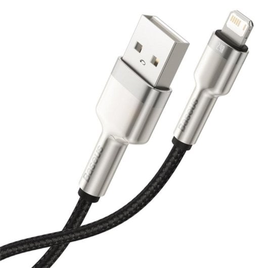 Cable Baseus Cafule 1 m Lightning USB A Macho Negro transferencia 480 Mbps