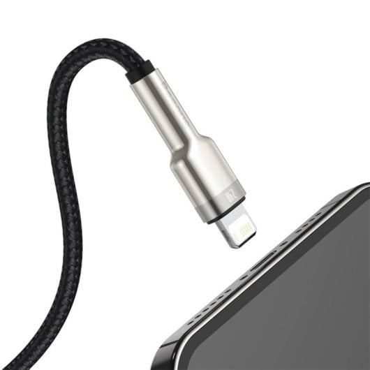 Cable Baseus Cafule 1 m Lightning USB A Macho Negro transferencia 480 Mbps