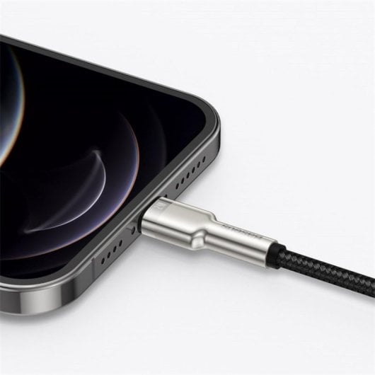 Cable Baseus Cafule 1 m Lightning USB A Macho Negro transferencia 480 Mbps