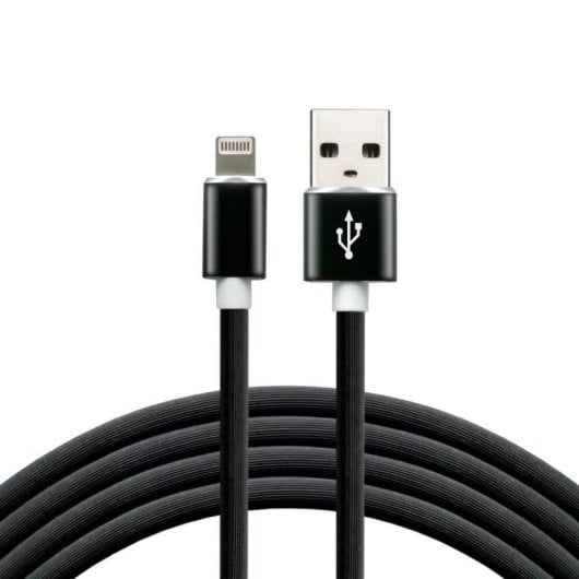 Cable Everactive CBS-1IB 1 m Lightning USB A Macho Negro 2.4A Silicona