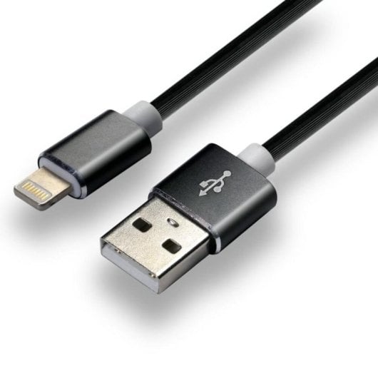 Cable Everactive CBS-1IB 1 m Lightning USB A Macho Negro 2.4A Silicona