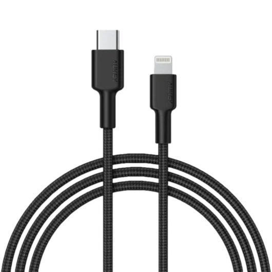 Cabo AUKEY CB-CL02 Lightning USB-C 1,2 m Preto Alta Velocidade 480 Mbps