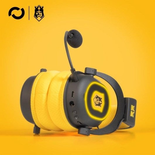 Auricolari Blade Kings League Gaming Wireless Trimode Placas LED Compatibilità Multiplatforme Neri