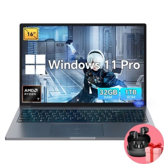 Portatile Blackview GamiBook 8 AMD Ryzen 7 7735HS 32GB 1TB SSD 16" FHD+ Touch Windows 11 Pro Cuffie