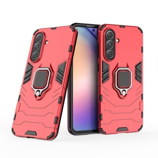 Funda para móvil Max Power Digital Magnética Silicona Roja con Anillo Giratorio para Galaxy A56 5G
