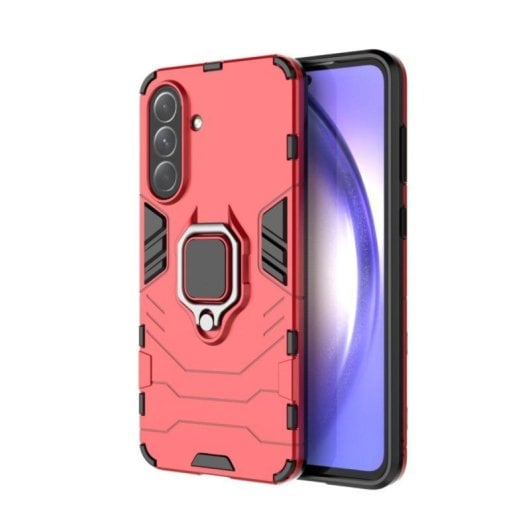Funda para móvil Max Power Digital Magnética Silicona Roja con Anillo Giratorio para Galaxy A56 5G
