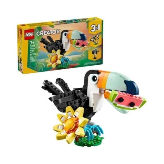 LEGO Creator 3em1 Animais Selvagens Tucano Tropical 31173 225 peças