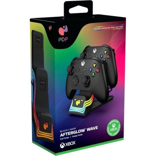 Caricatore Duale PDP Afterglow Wave Xbox Series X|S Nero Illuminazione RGB