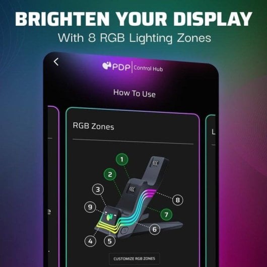 Caricatore Duale PDP Afterglow Wave Xbox Series X|S Nero Illuminazione RGB