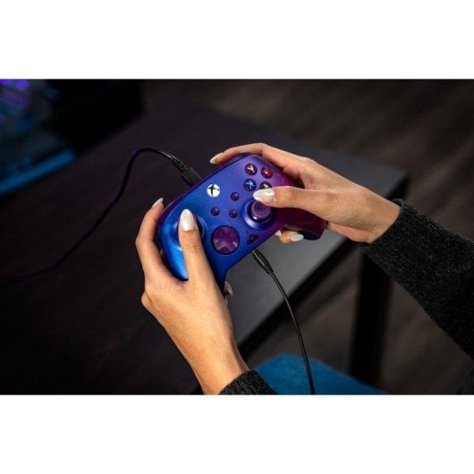 Mando Turtle Beach Rematch Advanced Purple Fade cable USB botones programables Xbox y PC