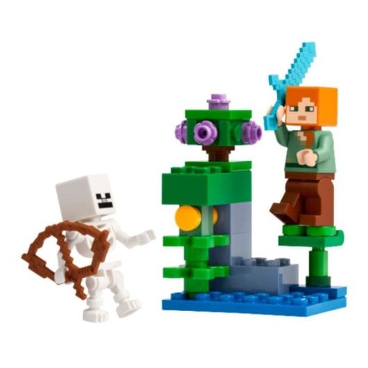 Bausatz Lego Minecraft 30705 Confrontacion In Der Lush-Hoehle 40 Teile Figuren Alex Skelett