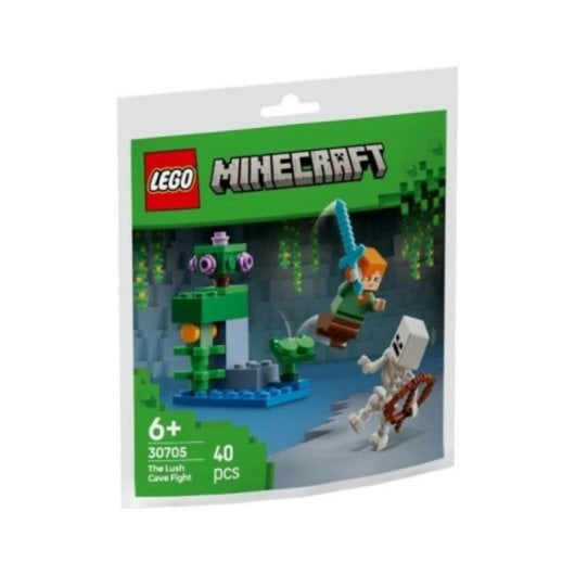 Bausatz Lego Minecraft 30705 Confrontacion In Der Lush-Hoehle 40 Teile Figuren Alex Skelett