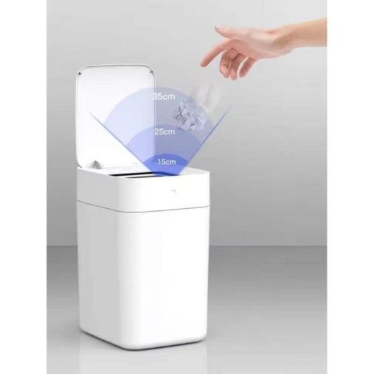 Mülleimer Townew T1s 15,5 l Intelligente Selbstversiegelung Bewegungssensor Weiß