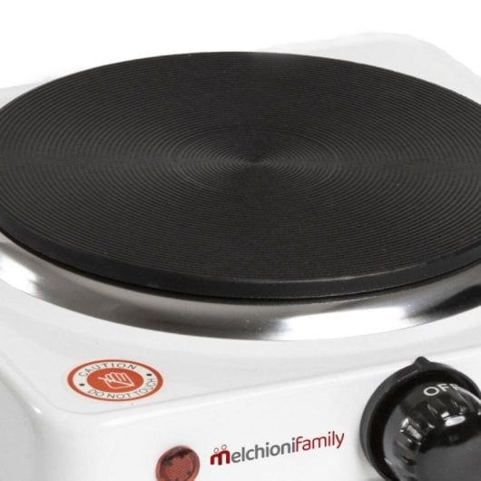 Placa Elétrica Melchioni Cook 1 1000W Termostato Ferro Fundido Branca Compacta