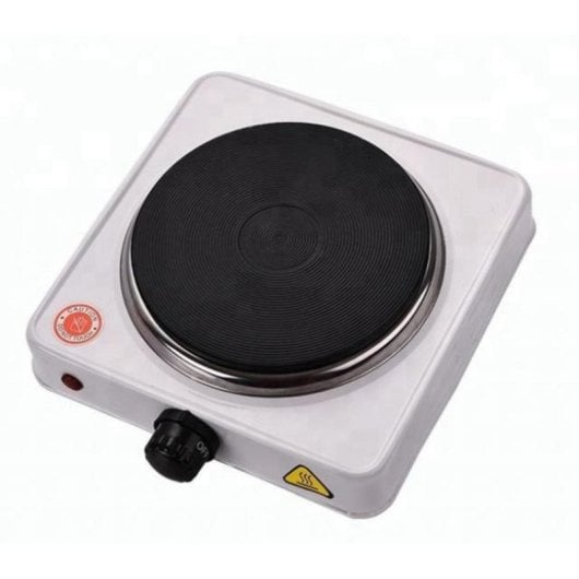 Placa Elétrica Melchioni Cook 1 1000W Termostato Ferro Fundido Branca Compacta