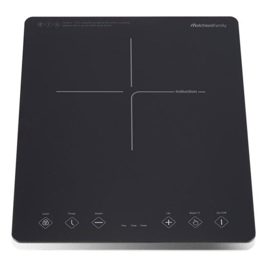 Placa de Indução Melchioni Oblivion 1 2000W Vidro Touch Temperatura 80-240°C Temporizador