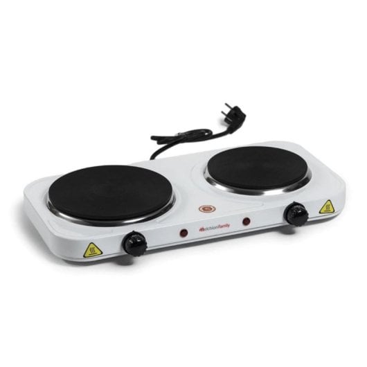 Placa Elétrica Melchioni Cook 2 2 Placas Ferro Fundido 2500W Branca Compacta