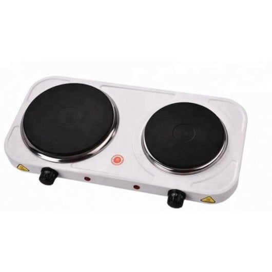 Placa Elétrica Melchioni Cook 2 2 Placas Ferro Fundido 2500W Branca Compacta