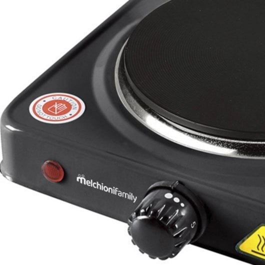Placa Elétrica Melchioni Family Cook 1 1000W Ferro Fundido Termostato LED Preto