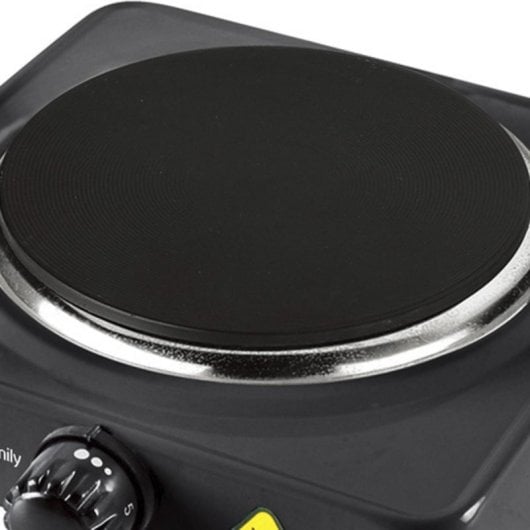 Placa Elétrica Melchioni Family Cook 1 1000W Ferro Fundido Termostato LED Preto