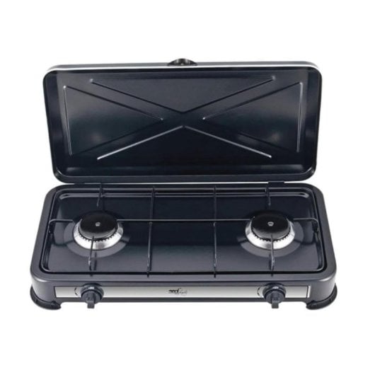 Gaskocher Melchioni Family Minerva New 2 tragbar 2 Hochleistungsbrenner schwarz