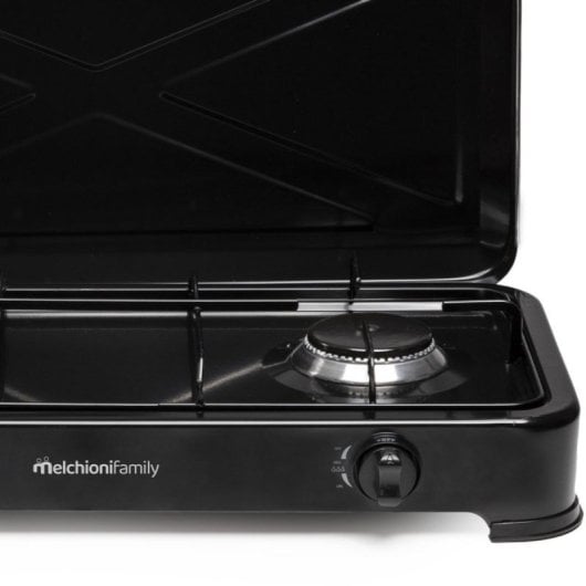 Gaskocher Melchioni Family Minerva New 2 tragbar 2 Hochleistungsbrenner schwarz