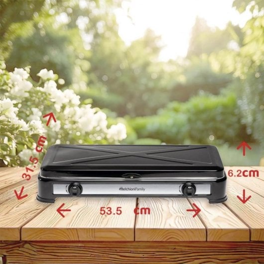 Gaskocher Melchioni Family Minerva New 2 tragbar 2 Hochleistungsbrenner schwarz