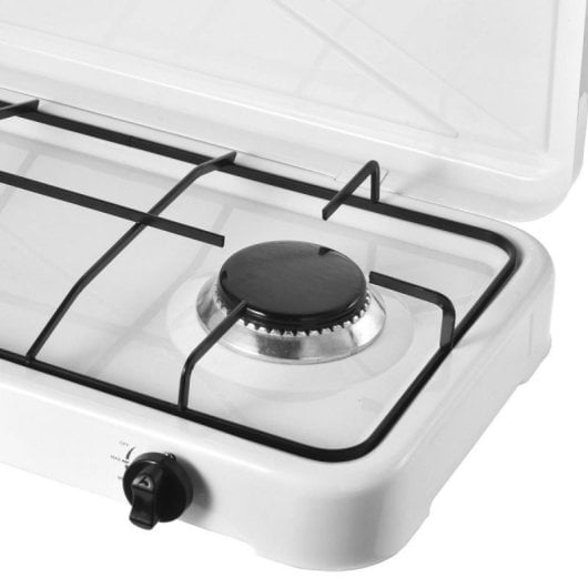 Hornillo de gas Melchioni Family Minerva New 2 quemadores alto rendimiento exterior blanco