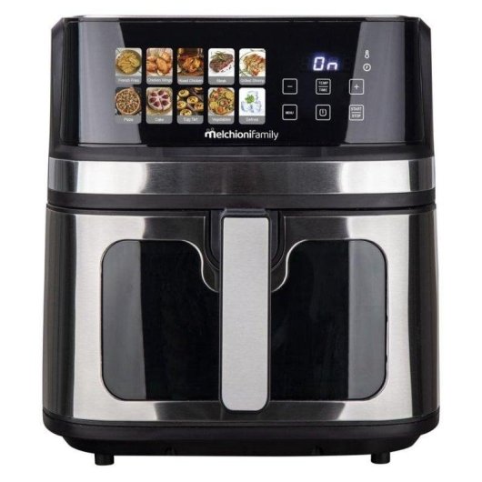 Heißluftfritteuse Melchioni Family Gaia Plus Sichtfenster 8 L 2200 W Doppelheizung