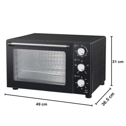 Horno eléctrico Melchioni Enjoy 31 31L Negro ventilado doble vidrio grill timer 1500W
