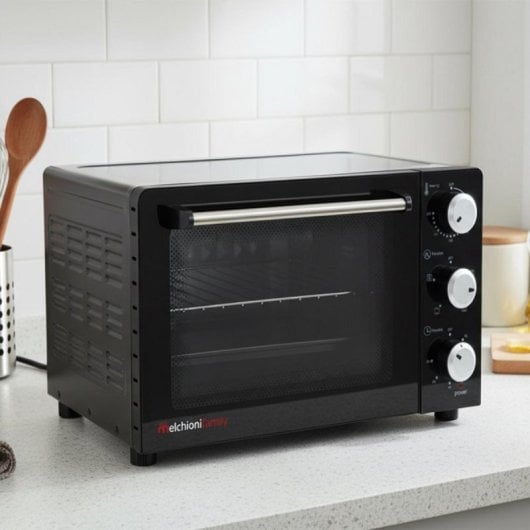 Horno eléctrico Melchioni Enjoy 31 31L Negro ventilado doble vidrio grill timer 1500W