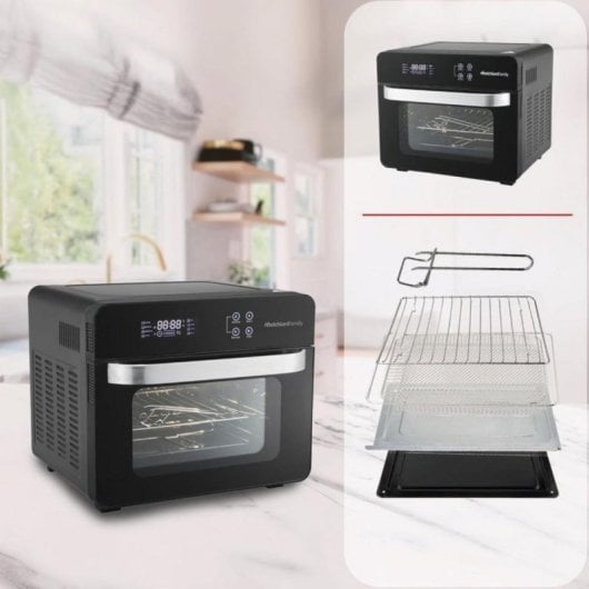 Horno eléctrico Melchioni Vittoria 24 litros Negro multifunción con freidora de aire y pantalla táctil