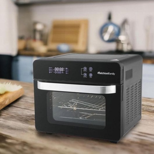 Horno eléctrico Melchioni Vittoria 24 litros Negro multifunción con freidora de aire y pantalla táctil