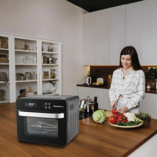 Horno eléctrico Melchioni Vittoria 24 litros Negro multifunción con freidora de aire y pantalla táctil