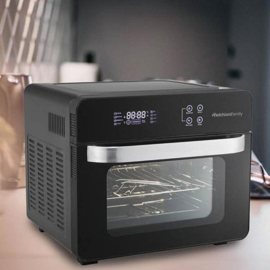 Horno eléctrico Melchioni Vittoria 24 litros Negro multifunción con freidora de aire y pantalla táctil