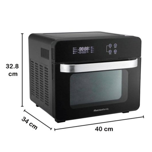 Horno eléctrico Melchioni Vittoria 24 litros Negro multifunción con freidora de aire y pantalla táctil