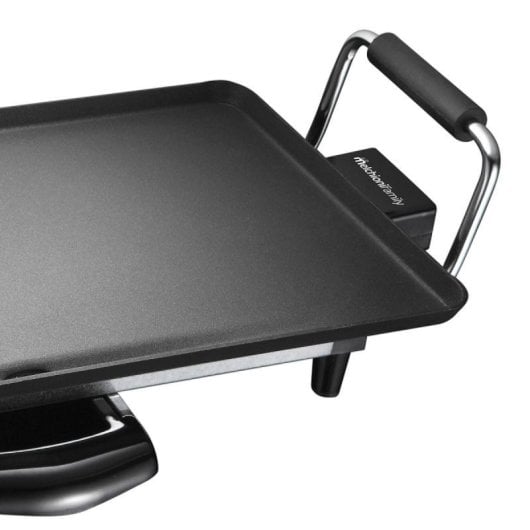 Placa de Cozinha Melchioni Atena 2000W Superfície Antiadherente 43x23 cm Termostato Preto
