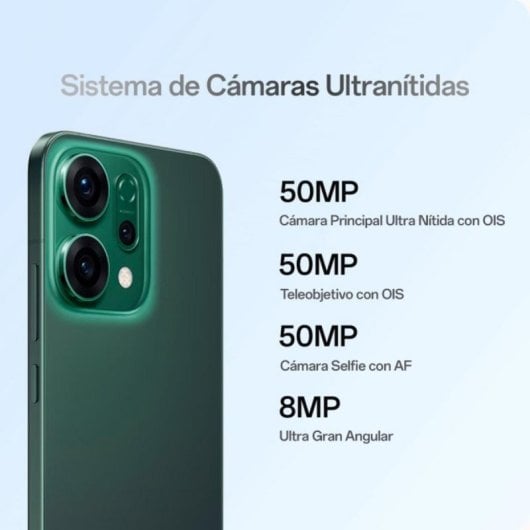 Oppo Reno14 12GB 512GB 6.59" AMOLED 120Hz 5G Dual SIM Cámara 50MP IP68 Android Verde