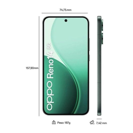 OPPO Reno14 5G 12GB 256GB 6.59" Verde