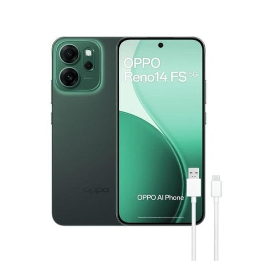 Oppo Reno14 FS 12GB 512GB 6.57" AMOLED 120Hz 5G Dual SIM Cámara 50MP IP68 Android Verde