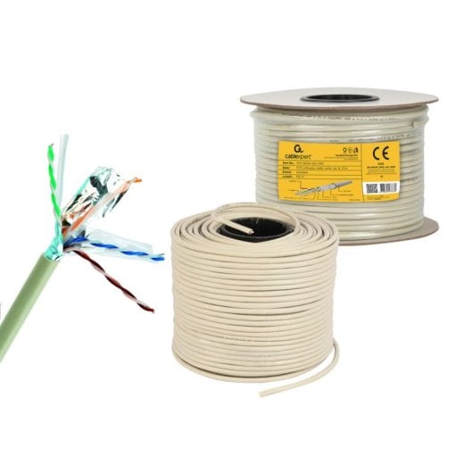 Cavo di rete Gembird CAT6 FTP 100m grigio schermato conduttore solido 23AWG