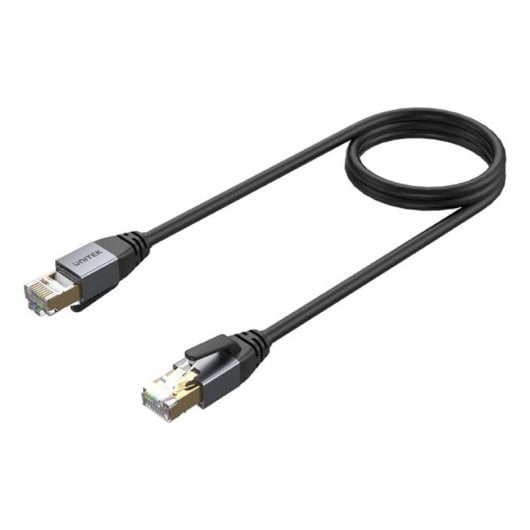 Cabo de Rede UNITEK C18149AGY03-1M Cat8 S/FTP 1 m RJ-45 Preto Alta Velocidade