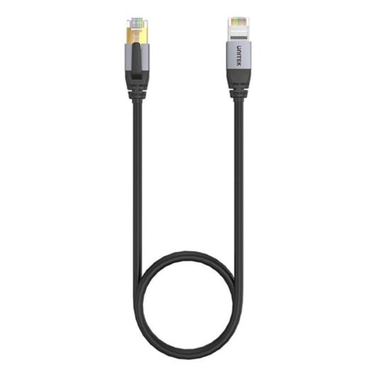 Cabo de Rede UNITEK C18149AGY03-1M Cat8 S/FTP 1 m RJ-45 Preto Alta Velocidade