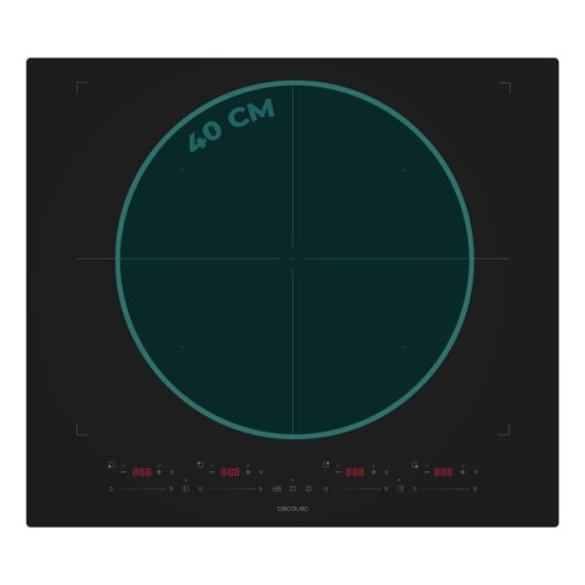 Placa de inducción Cecotec Bolero Squad I 4700 TitanicZone 4 zonas 7400W Touch Slider
