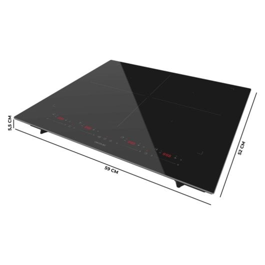 Placa de inducción Cecotec Bolero Squad I 4700 TitanicZone 4 zonas 7400W Touch Slider
